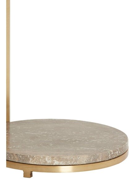 Okrugao pomoćni stol s mramornom pločom ø 26 cm Leda – Light & Living