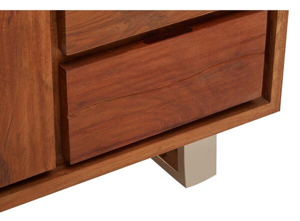 Komoda od masivnog bagrema u tamnoj prirodnoj boji 92x82x40 cm Simla – Premier Housewares