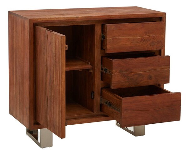 Komoda od masivnog bagrema u tamnoj prirodnoj boji 92x82x40 cm Simla – Premier Housewares
