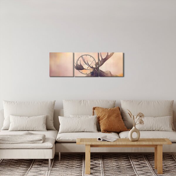 Slika - Gozd v jesenskem listju (sa satom) (90x30 cm)