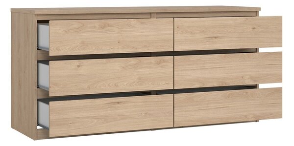 Komoda u dekoru hrasta u prirodnoj boji 154x76x50 cm Naia – Tvilum