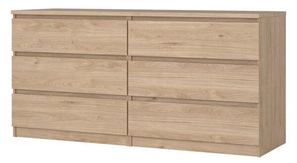 Komoda u dekoru hrasta u prirodnoj boji 154x76x50 cm Naia – Tvilum