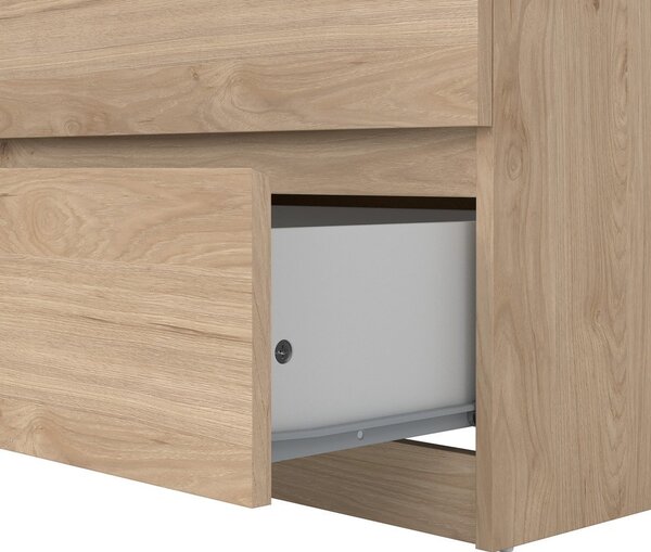 Komoda u dekoru hrasta u prirodnoj boji 154x76x50 cm Naia – Tvilum
