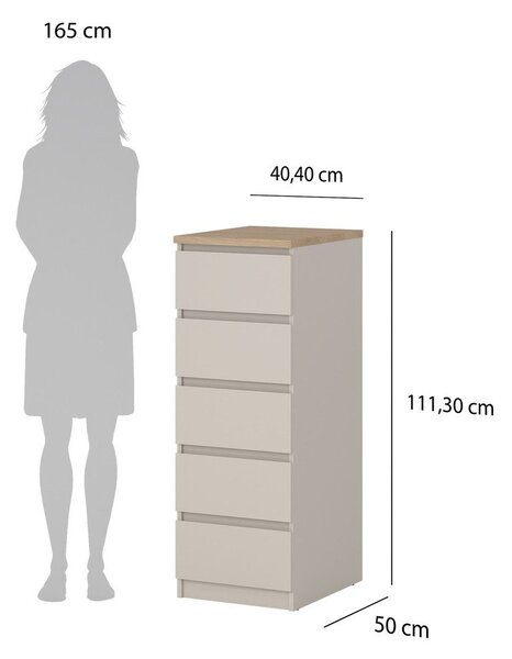 Krem komoda 40x111x50 cm Naia – Tvilum