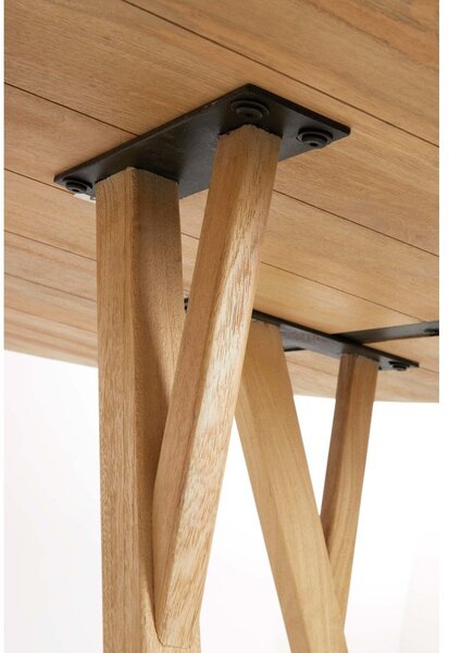 Okrugao blagovaonski stol od masivnog manga ø 120 cm Quenza – Light & Living
