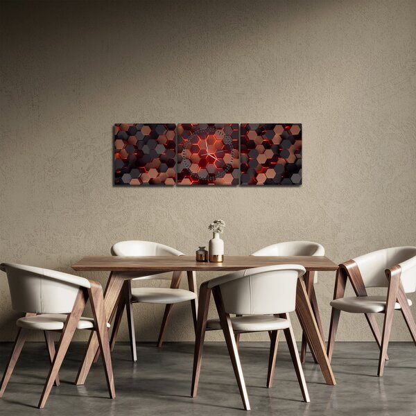 Slika - Futuristična abstrakcija (sa satom) (90x30 cm)