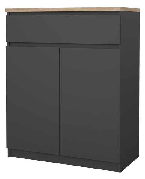 Tamno siva komoda 80x100x40 cm Naia – Tvilum