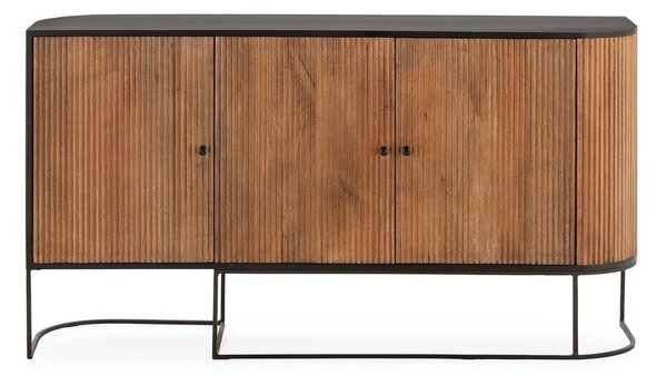 Komoda od masivnog manga u prirodnoj boji 165x90x40 cm Curve – MOME
