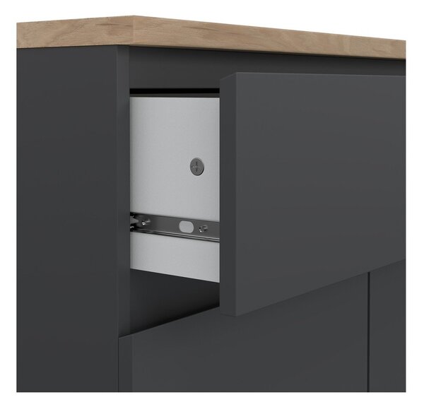 Tamno siva komoda 80x100x40 cm Naia – Tvilum