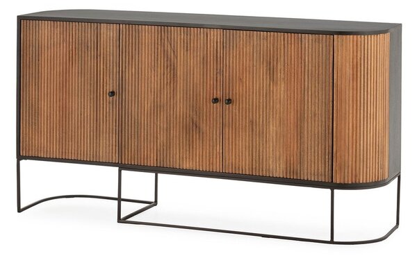 Komoda od masivnog manga u prirodnoj boji 165x90x40 cm Curve – MOME