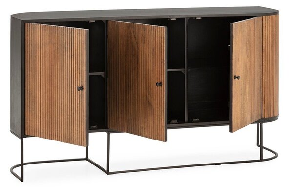 Komoda od masivnog manga u prirodnoj boji 165x90x40 cm Curve – MOME