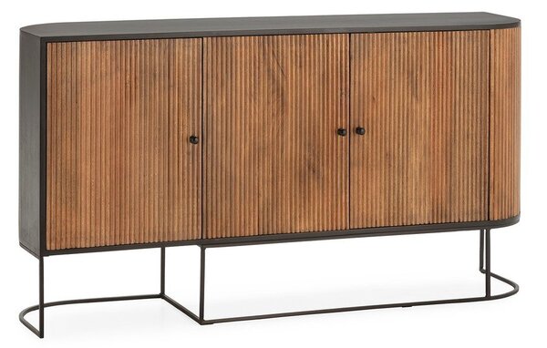 Komoda od masivnog manga u prirodnoj boji 165x90x40 cm Curve – MOME