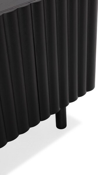 Crna komoda od masivnog manga 160x80x40 cm Tamira – MOME