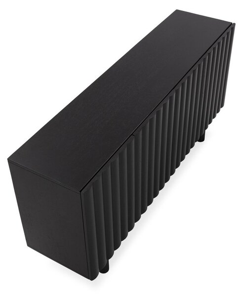 Crna komoda od masivnog manga 160x80x40 cm Tamira – MOME