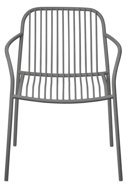 Siva metalna vrtna stolica Yua Wire – Blomus