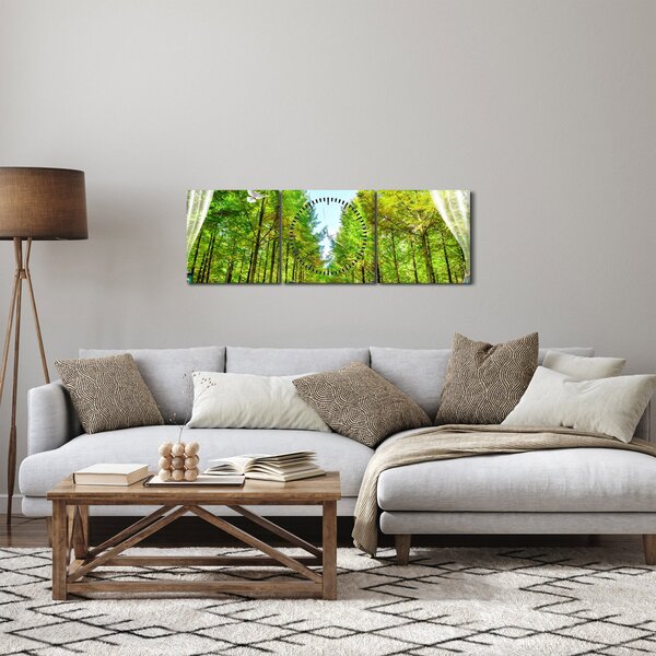 Slika - Pogled na gozd (sa satom) (90x30 cm)