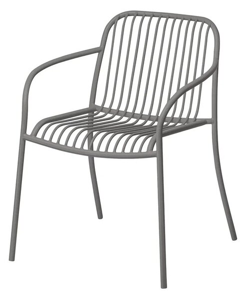 Siva metalna vrtna stolica Yua Wire – Blomus