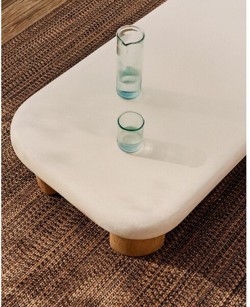 Vrtni stolić za kavu s betonskom pločom stola 70x140 cm Labra – Kave Home