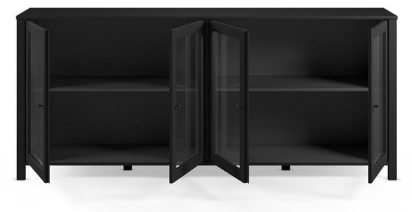 Crna vitrina od masivnog bora 186x80x40 cm Alessandra – Marckeric