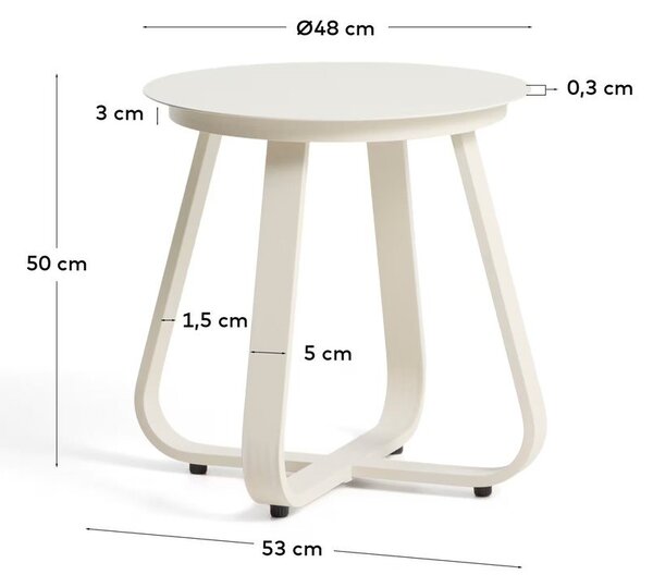 Metalni okrugao vrtni stolić ø 48 cm Tamaris – Kave Home