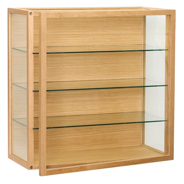 Viseća vitrina u dekoru hrasta u prirodnoj boji 60x60x27 cm Poetic – Hübsch