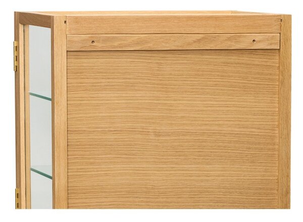 Viseća vitrina u dekoru hrasta u prirodnoj boji 60x60x27 cm Poetic – Hübsch
