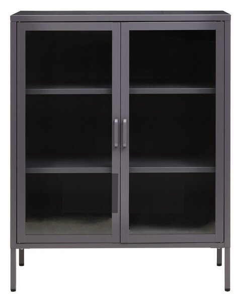 Siva željezna vitrina 80x102x40 cm Acier – Premier Housewares