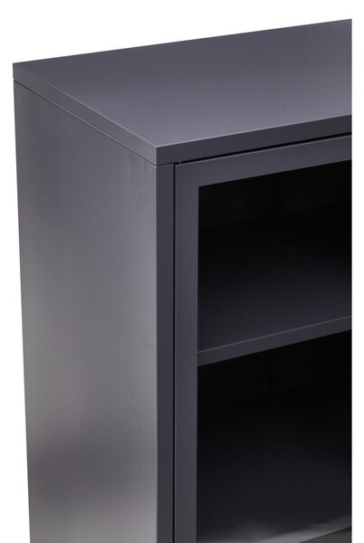Siva željezna vitrina 80x102x40 cm Acier – Premier Housewares