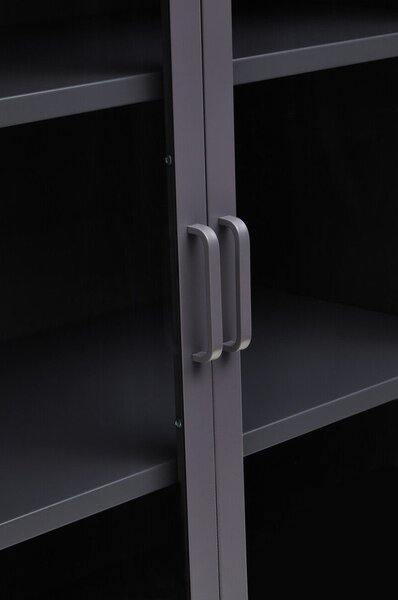 Siva željezna vitrina 80x102x40 cm Acier – Premier Housewares