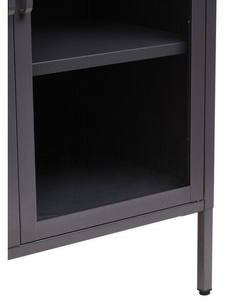Siva željezna vitrina 80x102x40 cm Acier – Premier Housewares