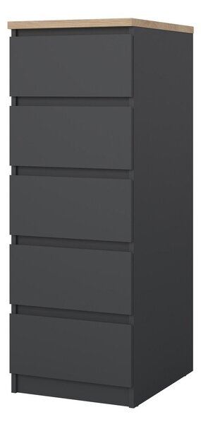 Tamno siva komoda 40x111x50 cm Naia – Tvilum