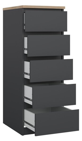 Tamno siva komoda 40x111x50 cm Naia – Tvilum