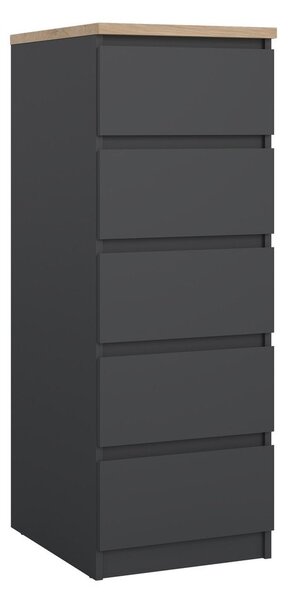 Tamno siva komoda 40x111x50 cm Naia – Tvilum