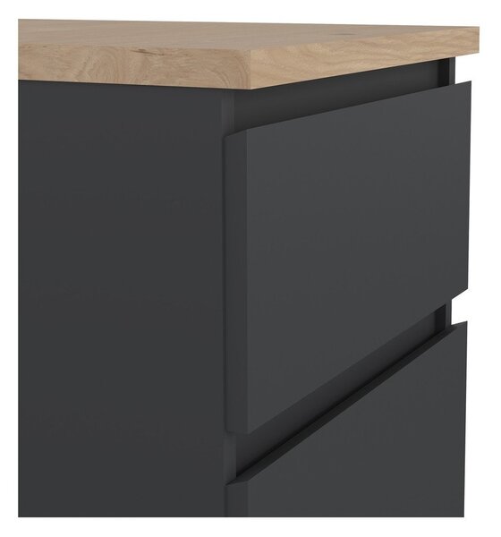 Tamno siva komoda 40x111x50 cm Naia – Tvilum