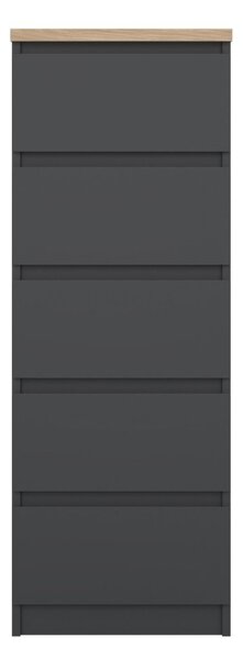 Tamno siva komoda 40x111x50 cm Naia – Tvilum