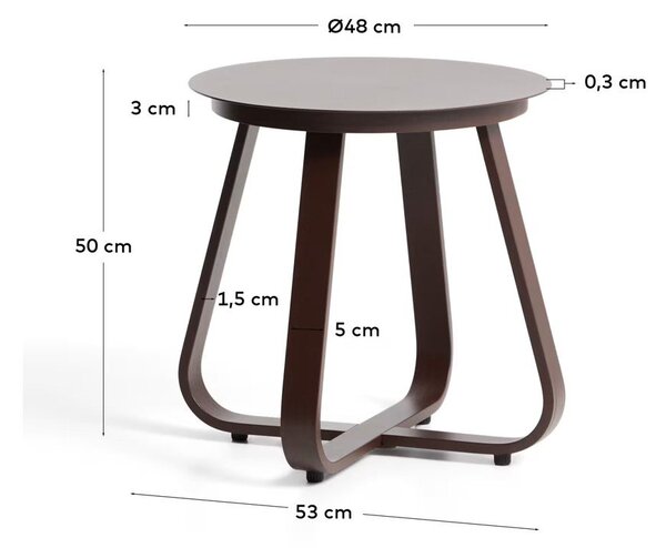 Metalni okrugao vrtni stolić ø 48 cm Tamaris – Kave Home