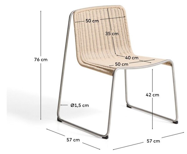 Bež vrtna stolica Tavari – Kave Home