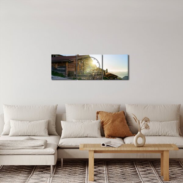 Slika - Jutro v Alpah, Tirolska (sa satom) (90x30 cm)