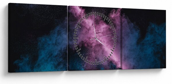 Slika - Rožnato moder dim (sa satom) (90x30 cm)