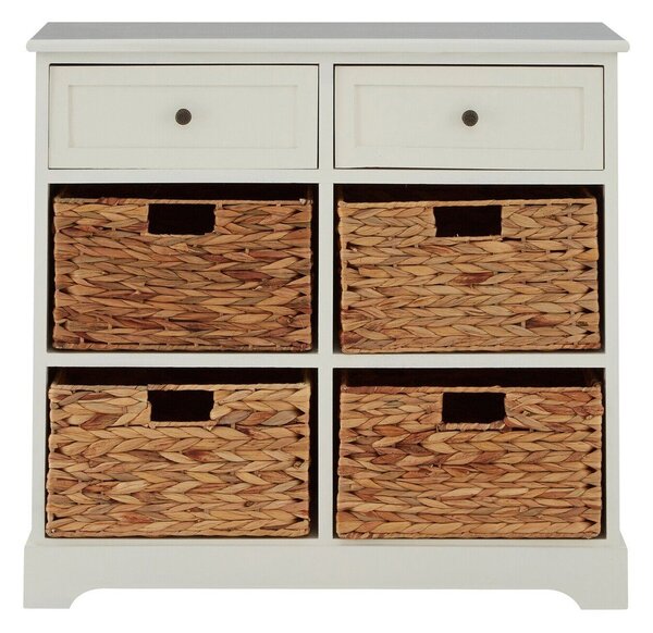 Komoda od masivne paulovnije boje slonovače 76x70x33 cm Vermont – Premier Housewares