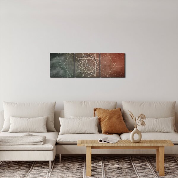 Slika - Kozmični dodekagram (sa satom) (90x30 cm)