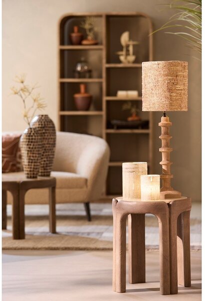 Okrugao pomoćni stol s kamenom pločom stola ø 45 cm Ali – Light & Living