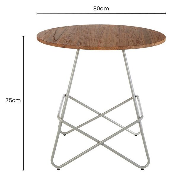 Okrugao blagovaonski stol od čvrstog brijesta ø 80 cm District – Premier Housewares