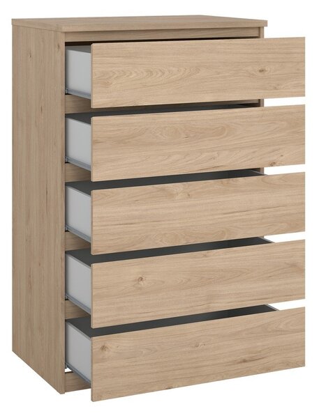 Komoda u dekoru hrasta u prirodnoj boji 77x121x50 cm Naia – Tvilum
