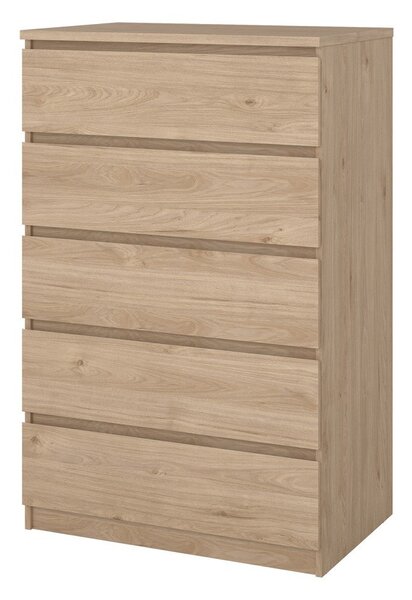 Komoda u dekoru hrasta u prirodnoj boji 77x121x50 cm Naia – Tvilum