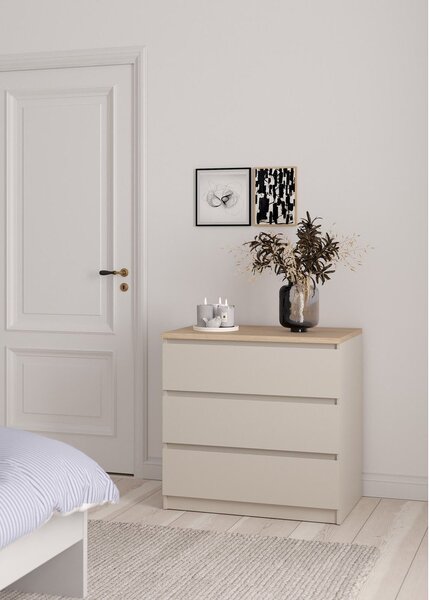 Krem komoda 77x76x50 cm Naia – Tvilum
