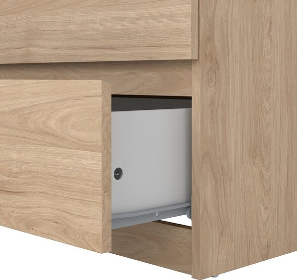 Komoda u dekoru hrasta u prirodnoj boji 77x121x50 cm Naia – Tvilum