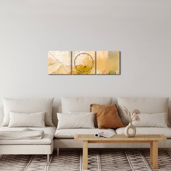 Slika - Abstrakcija, oljna slika (sa satom) (90x30 cm)