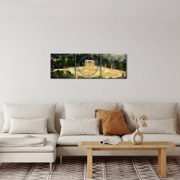 Slika - Zeusov tempelj, Atene, Grčija (sa satom) (90x30 cm)