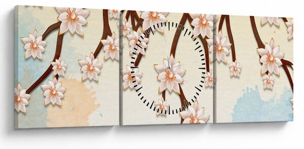 Slika - Rože na vejah, pisane (sa satom) (90x30 cm)
